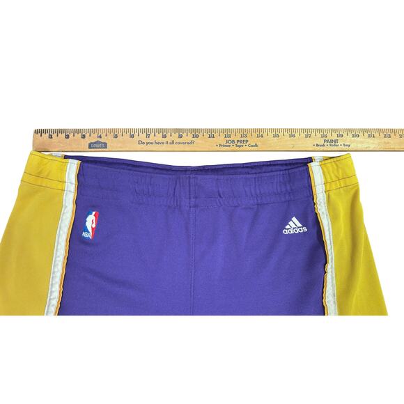Adidas NBA Los Angeles Lakers Purple Gold Athletic Shorts XXL - Picture 7 of 8